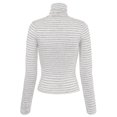 thumbnail image 4 of Made by Olivia Women's Tight Fit Lightweight Solid/Stripe Long Sleeves Turtle Neck Top, 4 of 4