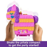 Polly Pocket Pinata Party Compact Playset with 2 Micro Dolls & Accessories, Travel Toys