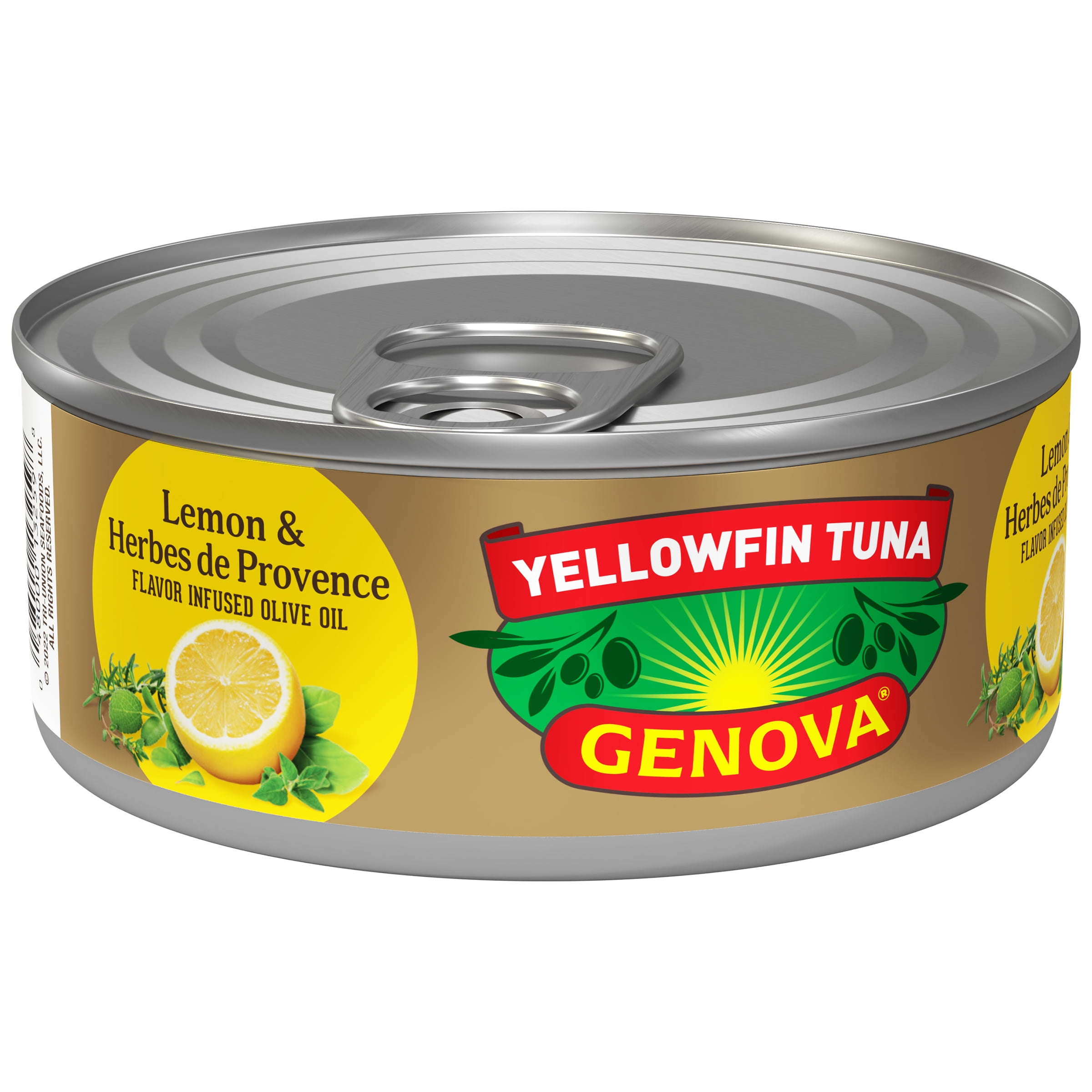 (4 pack) Genova Premium Yellowfin Tuna in Lemon and Herbes de Provence Infused Olive Oil 5 oz