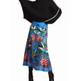 thumbnail image 5 of Women'S Skirt Midi Skirt Tropical Plant Print Pink Zipper A-Line Long Skirts Spring Summer Skirt Floral Blue S, 5 of 9