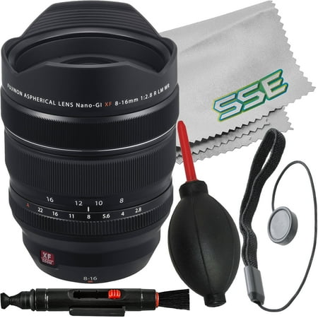 Image of FUJIFILM XF 8-16mm f/2.8 R LM WR Lens with Essential Accessory Bundle: FUJIFILM Front & Rear Lens Caps Universal Lens Cap Keeper & More (8pc Bundle)