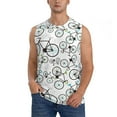 thumbnail image 2 of Goofa Bicycle Printed Men's Sleeveless T-Shirt - Athletic Gym Workout Tank Top for Men - Moisture-Wicking, UPF 30+ Quick-Dry Muscle Tee-X-Large, 2 of 8