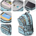thumbnail image 4 of Police and Helicopter Blue Pattern Backpack for School, Cute School Bag with Adjustable Shoulder Straps and Padded Back, 16.9"x12.6"x5.9", 4 of 5