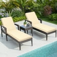thumbnail image 2 of Aoodor Outdoor Lounger Cushion 72''L x 21''W x 3"H Chair Seat Cushion - Set of 2, 2 of 8