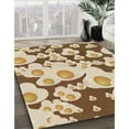 thumbnail image 3 of Ahgly Company Machine Washable Indoor Round Transitional Khaki Gold Area Rugs, 7' Round, 3 of 7
