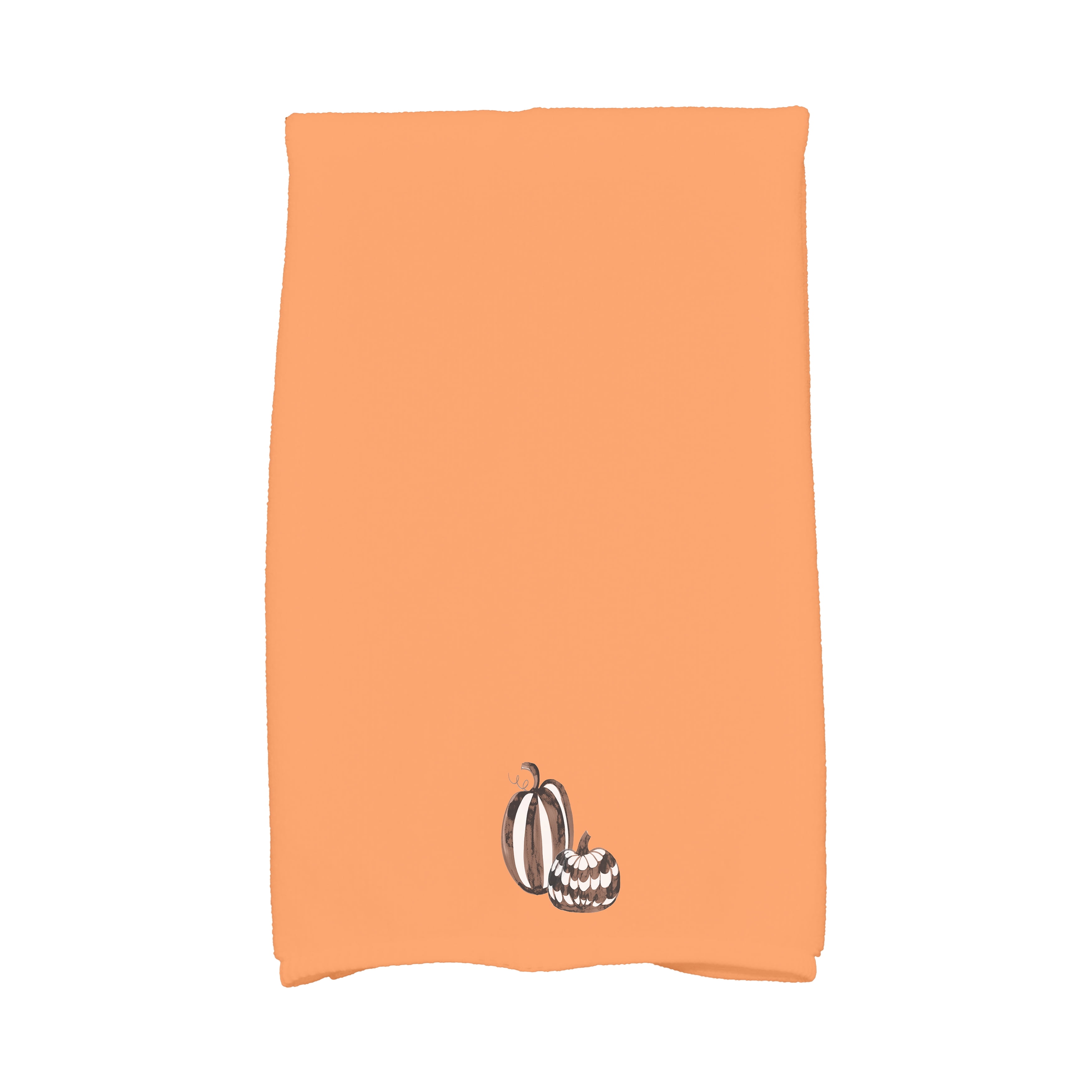 Pumpkin Duo 18" x 30" Inch Orange Halloween Hand Towel