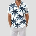 thumbnail image 2 of Mens Hawaiian Shirt Short Sleeve Button Down Shirts Tropical Floral Summer Beach Shirts,S-3XL, 2 of 7