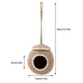 thumbnail image 2 of stanreset Natural Coconut Shell Bird Nest Weaving Bird Cage with Rope Hanging Bird Nest, 2 of 6