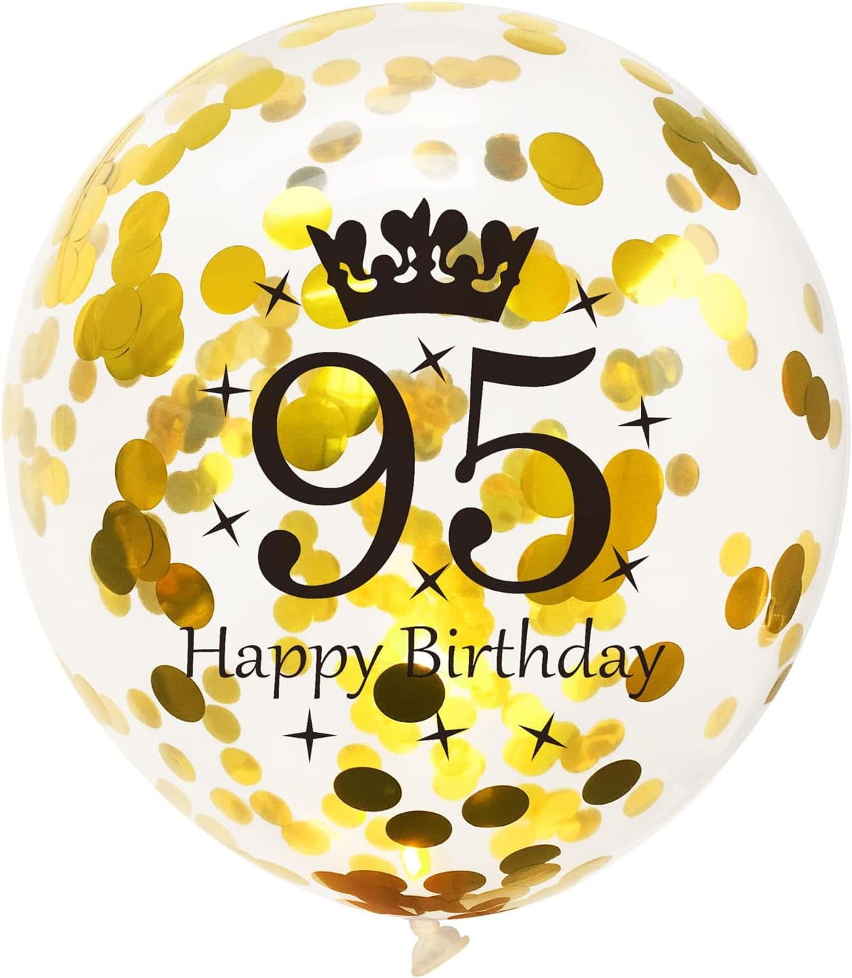 72nd Birthday Balloons - 16pc Black & Gold 12 Inch Latex Balloons For 72th Birthday Party Decorations