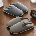 thumbnail image 2 of Adult slippers cotton slippers men's and women's sex bag with autumn and winter indoor home lovers thick bottom warm slippers slip on house slippers, 2 of 6