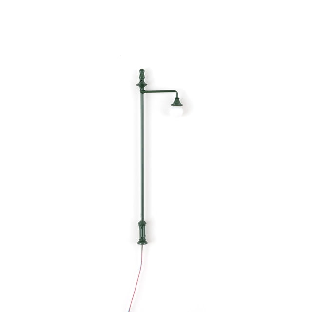 Toystoory Lámparas de calle de patio a escala 1:87, modelo de cabeza única de 8,2 cm, lámpara de ferrocarril, luz de musgo, iluminación de parque Artesanía Luz verde/blanca Toystoory HA066583-03