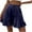 Navy, variant on IROINNID Women's Fashion Casual Wide Leg Ruffle Loose High Waist Shorts With Pocket