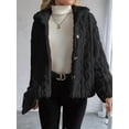 thumbnail image 6 of Jackets for Women Long Sleeve Comfy Warm Button Down Zip Up Stand Collar Plus Size Winter Clothing Black XS, 6 of 8