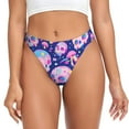 thumbnail image 1 of Balery colorful Skull mushroom rainbow Tangas de Algodón para Mujer con Estampado – Ropa Interior Sexy, Transpirable, G-string-X-Small, 1 of 6