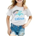 thumbnail image 4 of Easter Shirts for Girls Size 5 Easter Shirt For Toddler Boys Girls Eggs Hunt Bunny Outfits Digging Tractor Kids T Shirt,8-9 Years,Y3-White, 4 of 4