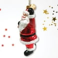 thumbnail image 4 of Festive Delivery Santa Claus Coming to Town Glass Christmas Ornament, 4 of 5