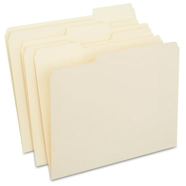 Staples 3-Tab File Folders Letter Assorted Position Manila 250/Box TR56673