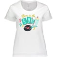 thumbnail image 3 of Inktastic Born in the 50's Record and Music Notes Women's Plus Size T-Shirt, 3 of 5