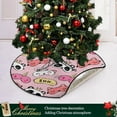 thumbnail image 6 of GZHJMY Cartoon Animals Panda Christmas Tree Mat, Round Christmas Tree Stand Mat Decoration for Holiday Party Home Christmas Day Ornaments Floor Door, 28.3", 6 of 6