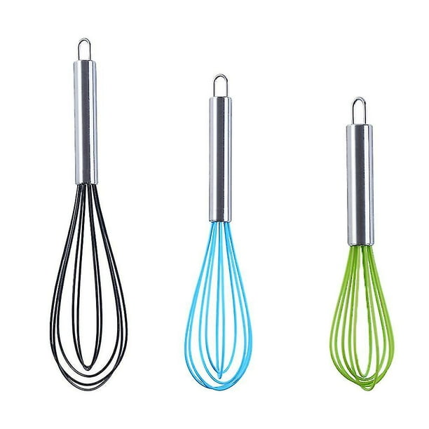 Batidor de silicona para cocina, 3 piezas, muy resistente, con forma de globo