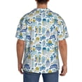thumbnail image 3 of Lsque cartoon octopus Print Men's Cuban Collar Short Sleeve Shirt Summer Beachwear Casual Button Down Fashionable Vacation Leisure Shirt-Medium, 3 of 5