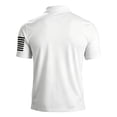 thumbnail image 4 of Kopltyrfg Short Sleeve Polo Shirts for Men Graphic Stretch Casual American Patriotic Raglan Golf Polos for Men White L, 4 of 4