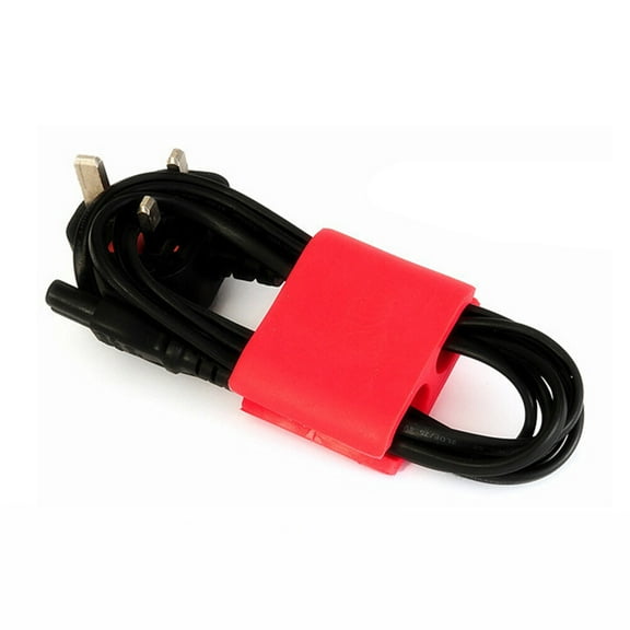 6pcs Silicone Multifunctional Cable Organizers Cable Management Winders Clips Desktop Wire Cord Protectors Cable Holders - Small Size (Random Color)