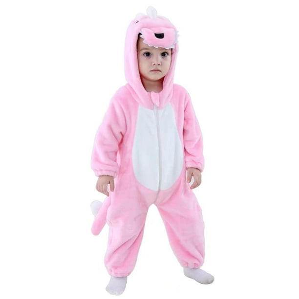 Mameluco con diseño de dinosaurio rosa Costume OLLULL, de 6 a 12 meses