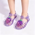 thumbnail image 4 of FSYBOA Girls Jelly Sandals Size 11.5(Little Kids), Waterproof Adjustable Strap Closed Toe School Girls Beach Shoes Purple, 4 of 5