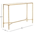 thumbnail image 3 of Safavieh Isabellina Iron and Glass Console Table in Brass / Clear, 3 of 9