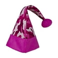 thumbnail image 2 of Northlight Pink and Black Leopard Print Unisex Adult Christmas Santa Hat Costume Accessory - One, 2 of 3