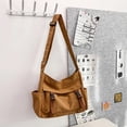 thumbnail image 4 of Bolsa de mensajero Casual Canvas College Student Bookbag Harajuku Satchels (marrón) Ehuebsd Para Estrenar, 4 of 9