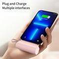 thumbnail image 5 of Portable Power Bank 5000mAh under $5! Yrmaups Portable Power Bank, 5000mAh Compact Lipstick Power Bank with Built in Cables, Fast Charging Battery Pack for Phone, Mini Emergency Charger, 5 of 8