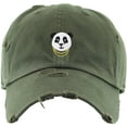 thumbnail image 2 of Panda Vintage Distressed Dad Hat Olive Adjustable Baseball Cap Hip Hop Animal SWAG Polar Bear Bamboo Giraffe Tiger, 2 of 4
