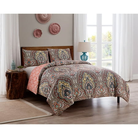 VCNY Home Palaci Damask Printed 2/3 Piece Duvet Cover Bedding Set, Shams Included