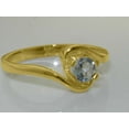 thumbnail image 4 of LBG British Made 10k Yellow Gold Ring with Natural Aquamarine Womens Engagement Ring - 33 size options - Size 7.25, 4 of 5