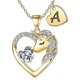 thumbnail image 5 of Collar de amor colgante unicornio Yashi cobre color circón Oro G modelo 21738, 5 of 5