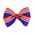 thumbnail image 2 of Independence Day Bow Hair Clip Accessory Holiday Party Red White Blue Star Striped Flag Hair Accessory Side Clip, 2 of 6