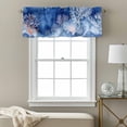 thumbnail image 3 of Summer Ocean Corals Valance Curtain Nautical Coastal Watercolor Blue Sea Waves Window Valances Rod Pocket Short Curtains Window Treatments for Kitchen Bedroom Bathroom Laundry 42" x 12", 3 of 9
