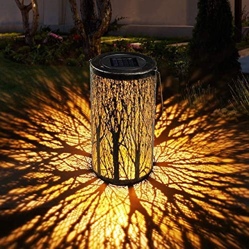 Golwof Solar Lantern Hanging, Outdoor Hanging Solar Garden Lights