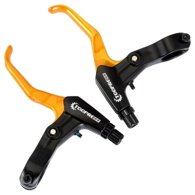 jinwen 2Pcs Bike Brake Levers Set for 22.3mm Handlebar Brakes Lever Replacement Gold