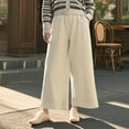 thumbnail image 3 of Womens Casual Pants Wide Leg Pants for Women Women's Casual Pants High Waisted Wide Leg Cropped Trousers for Everyday Wear and Outdoor Activities, 3 of 6