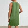 thumbnail image 4 of Teissuly Women Fashion Summer Solid Color Sleeveless Round Neck Pocket Dress, 4 of 7