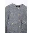thumbnail image 5 of HH TRAF Otoño Moda Mujer Cuello Redondo Un Solo Pecho Bolsillo Decorado Sólido Slim Chaqueta Mujer Calle Manga Larga Abrigo Corto Mujer, 5 of 5