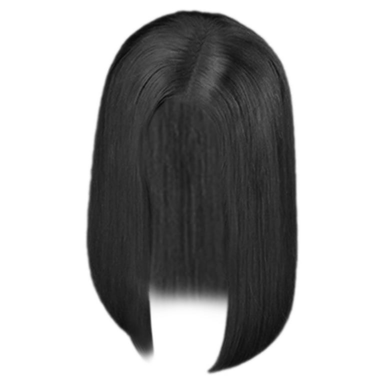 Black wig no bangs online