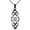 Black necklaces for women, variant on Irish Celtic Knot Created Opal Pendant Necklace Sterling Silver Black Necklaces for Women Men 18"