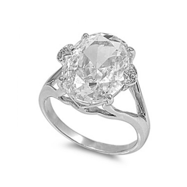 Royal Design Rhodium Plated Brass Ring With Cubic Zirconia Walmart