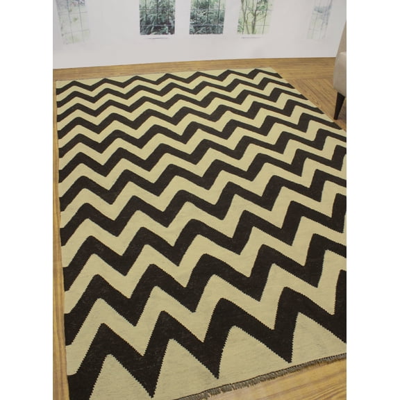 Winchester Aim Ivory/Brown Rug, 6'7" x 9'8"