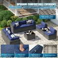 thumbnail image 2 of Sunmthink 10-Piece Wicker Patio Furniture Sets, Outdoor Conversation Set with 4 Inches Thick Cushions and Waterproof Cover, 2 of 6