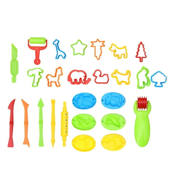 CIMAXIC 1 Set of DIY Colored Clay Kit Plasticine Mold Toys DIY Plasticine Mold Plasticine Toys Colored Mud Molds Tools (Type 2),5.51"X1.77"X1.57"
